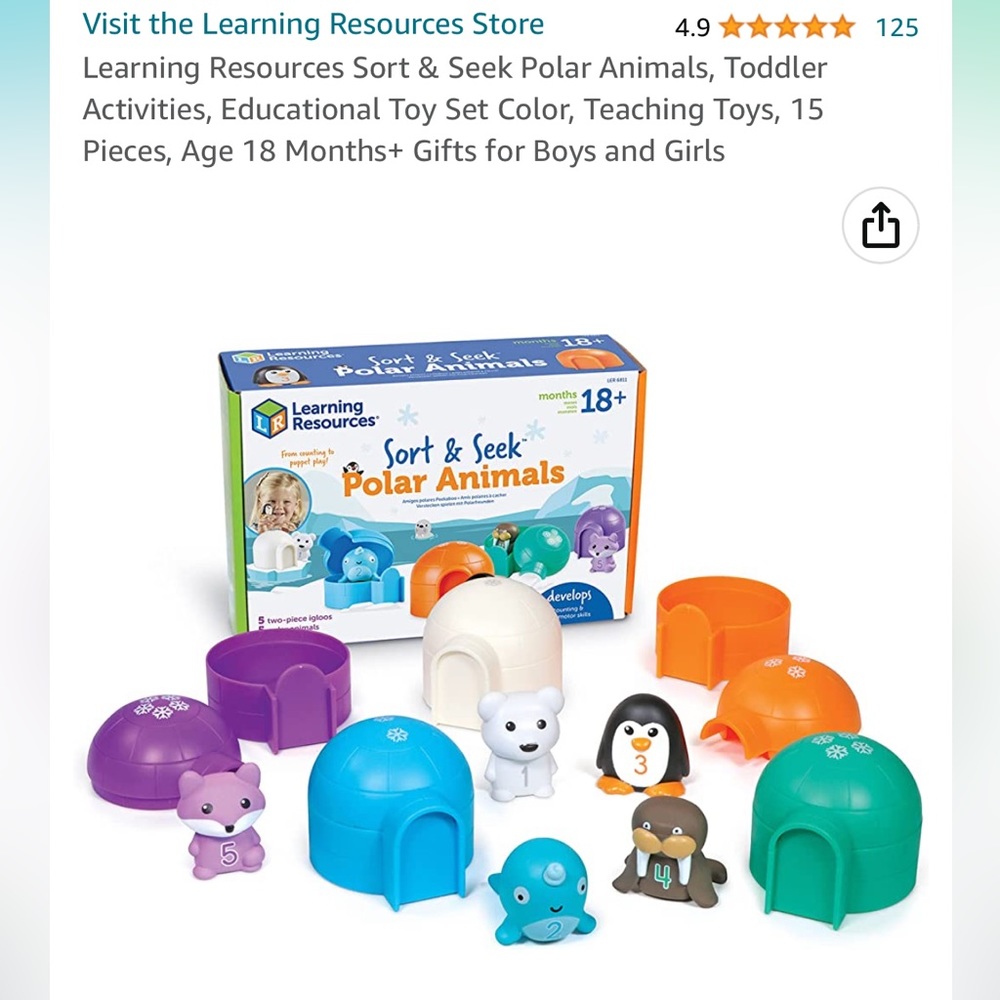 Learning Resources Sort and Seek Polar animals